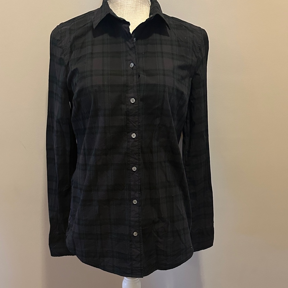 J. Crew Black Slim Shirt